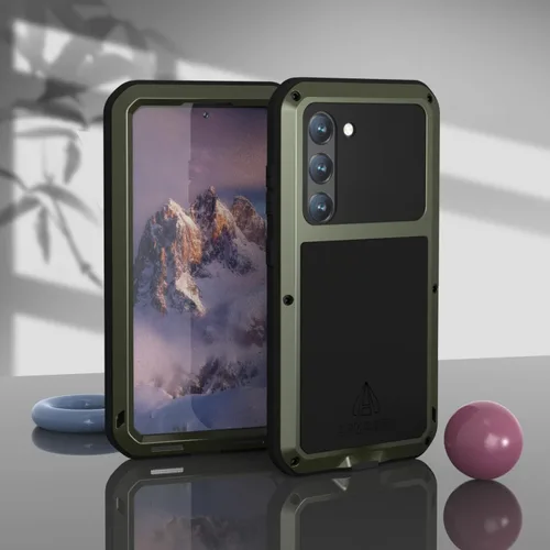Vista 20 de LOVE MEI Funda para Samsung Galaxy S23 5G con protector de pantalla de vidrio templado, a prueba de golpes, a prueba de arañazos, híbrida de metal