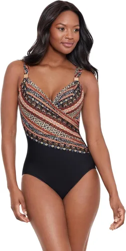Vista 17 de Miraclesuit Traje de baño de una pieza con brasier con aros y control de abdomen para mujer