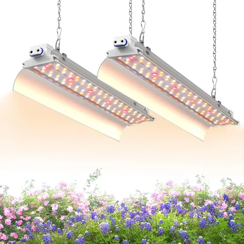 Luz de cultivo colgante de 1.4 pies para plantas de interior, espectro completo con LED rojo de 660 nm, lámpara de cultivo T5 2020T, lámpara de