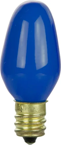 Vista 7 de Sunlite 01275 7C7 Bombilla incandescente, 7 vatios, base de candelabro E12, luz nocturna pequeña C7, bombilla de color, rojo, 25