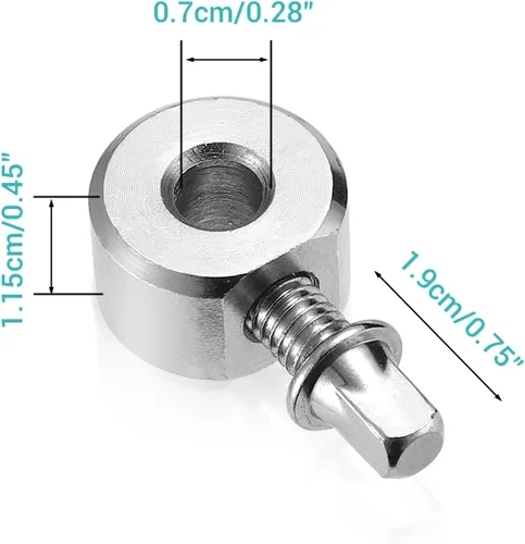 Vista 7 de Facmogu Contrapeso de martillo de pedal de 4 piezas, montaje en contrapeso, kit de tambor de martillo de pedal de tambor, kit de accesorios de juego