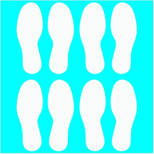 Vista 16 de LiteMark Calcomanías de vinilo para piso, calcomanías de línea para suelo de aula, oficinas, bailes, eventos, marcadores de puntos duraderos con Azul