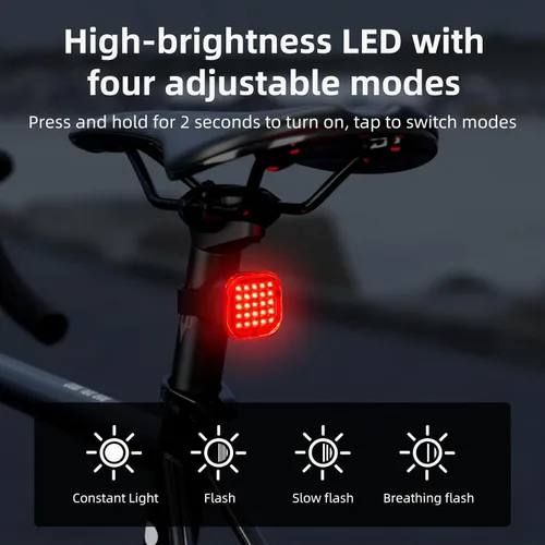Vista 6 de Bike Light Bike Headlight and Tail Light Rechargeable Battery Set Compatible with Garmin/GoPro Aluminium Alloy IPX6 Waterproof,Bicycle Light Fits