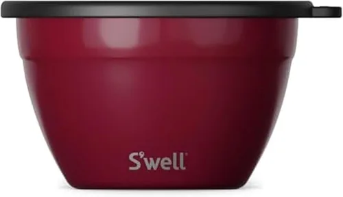 Vista 16 de S'well - Kit de ensaladera de acero inoxidable de 64 oz, diseño de recortes de papel, minirecipiente de 2 oz, bandeja extraíble de organización, a