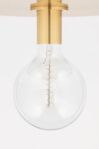 Vista 2 de MITZI HUDSON VALLEY LIGHTING H137501S-AGB/WH Milo - Accesorios de techo, 1 luz, 60 W, latón envejecido/acabado blanco