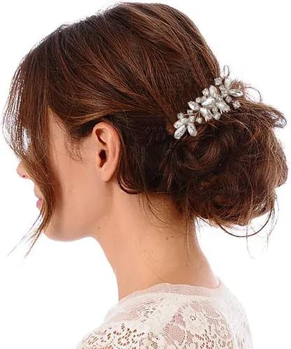 Vista 2 de BriLove - Juego de joyas de boda para mujer con cristales austriacos