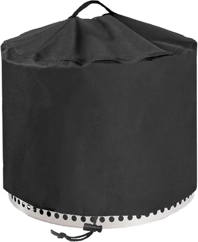 Vista 9 de Funda rectangular para mesa de fogata de gas propano de 44x28x24 pulgadas, impermeable de servicio pesado 600D, funda rectangular para chimenea
