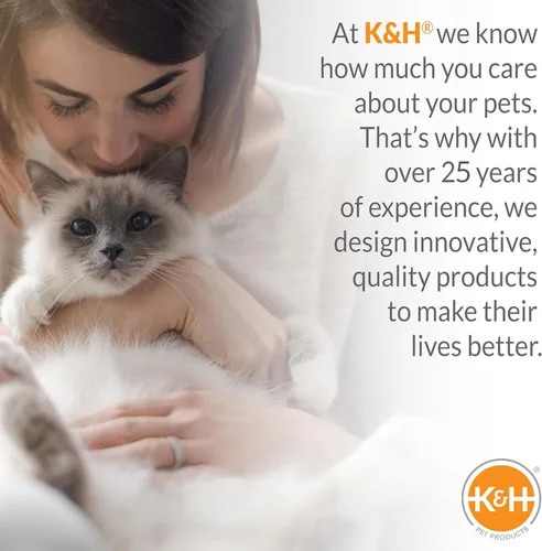 Vista 10 de Cama climatizada electrónica K&H, suave e ideal para exteriores (incluye funda), Bronceado