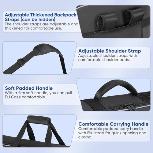 Vista 5 de Funda para controlador DJ con ruedas para DDJ-FLX10/GRV6/1000/REV7/REV5/SC