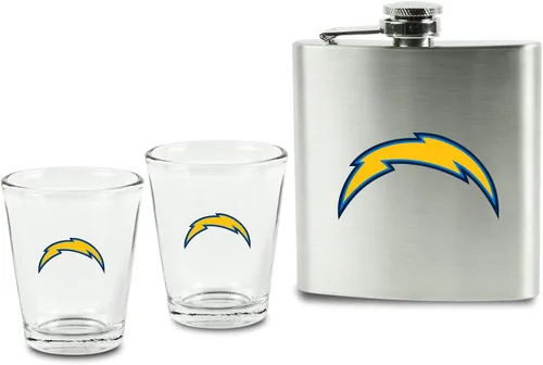 Vista 11 de Juego de vasos de chupito y petaca de acero inoxidable de la NFL