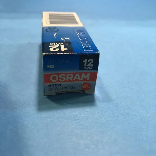 OSRAM SYLVANIA 64151 H3 (31397) 55W 12V PK22S/PLOMO CON CONECTOR DE PALA TRANSPARENTE T3 1/4 Halógeno