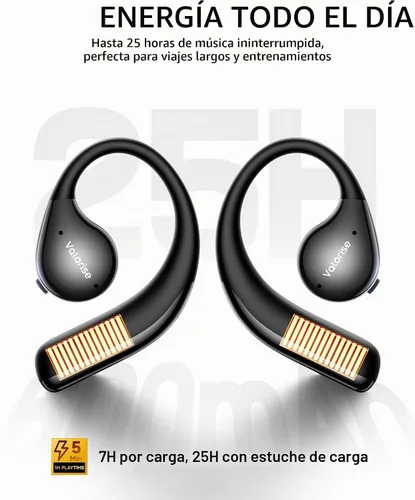 Vista 8 de Valorise Auriculares inalámbricos de conducción ósea de oído abierto T60 Negro