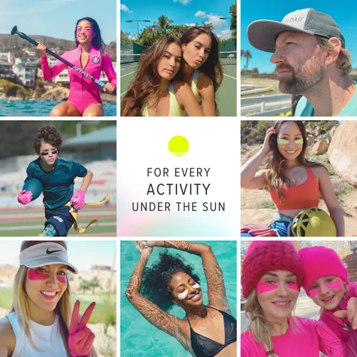 Vista 9 de Sun Patch Parches hipoalergénicos para mejillas o manos con pantalla solar, 100% silicona UPF-50, protección UV, reutilizable, 1 paquete/4 pares