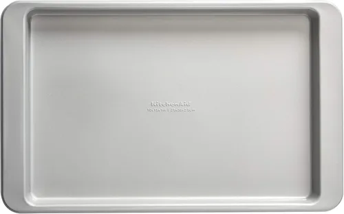 Vista 19 de KitchenAid Bandeja para hornear de acero aluminizado antiadherente de ingeniería suiza, apta para lavavajillas, Agave, 9x13 pulgadas