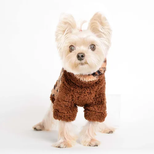 Vista 8 de Pijamas para perro, suéter de vellón para perro, ropa para cachorros lindos para perros pequeños, ropa de chihuahua, Yorkie, niña y niño, suéter