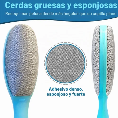 Vista 2 de ezclean - Paquete de 2 cepillos de pelusa para ropa, sofá, muebles, reutilizable y cepillo removedor de pelo de mascotas de doble cara, limpiador