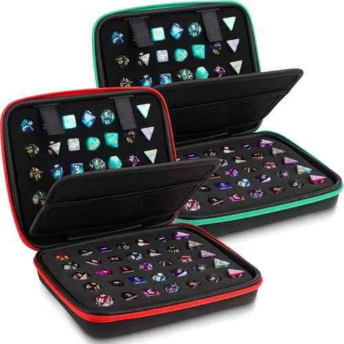 Vista 10 de Aoriher 1 Pcs Dice Case with Removable Slotted Tray for Storage Game Storage Case Dice Holder Holds up to 70/10 Sets (Blue)