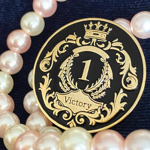 Vista 6 de Galileo® The Victory Crown - Moneda AA Medallón Alcohólico Anónimo Moneda de sobriedad de 1 a 30 años Regalo AA Colección Real