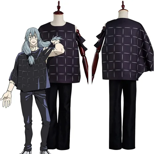 Vista 7 de Mahito Cosplay Anime Cosplay Costume Mahito Cosplay Top Pants Uniform Outfits for Men Halloween