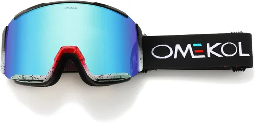 Vista 6 de OMEKOL Gafas de esquí antivaho de doble capa OTG para hombres mujeres gafas de snowboard