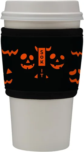 Vista 208 de Sok It HotSok Coffee & Tea - Funda de neopreno con aislamiento reutilizable (floral abstracto)