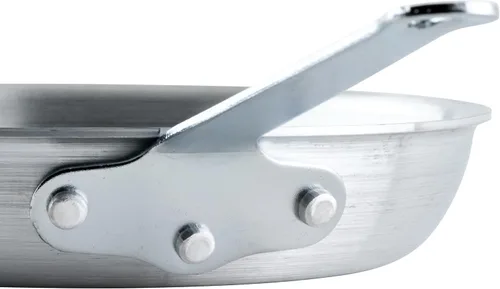 Vista 4 de Sartén Winco de aluminio de 10 pulgadas, acabado satinado