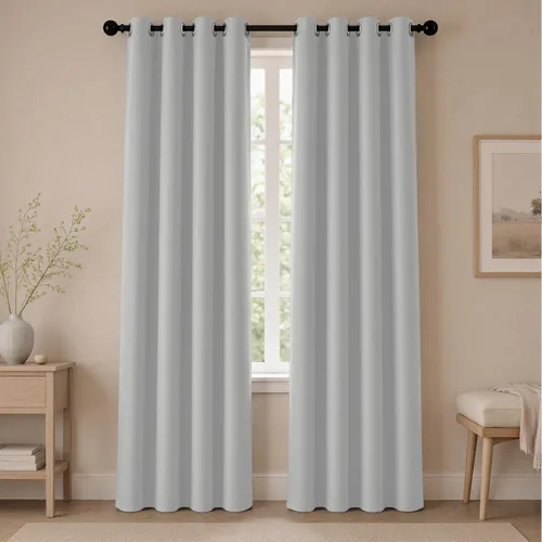 Vista 147 de Cortinas de oscurecimiento de habitación de 45 pulgadas de largo para dormitorio y sala de estar, cortinas térmicas aislantes con ojales