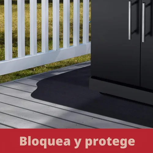 Vista 4 de GRILLTEX Under the Grill - Alfombrilla protectora para terraza y patio, 39 x 72 pulgadas, color negro