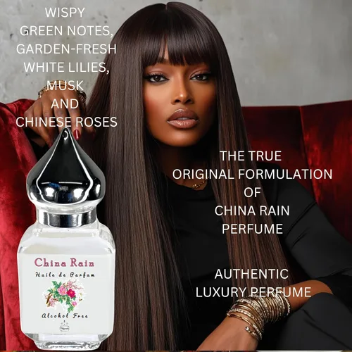 Vista 5 de CHINA RAIN Aceite de perfume original* Larga duración * Vegano * Sin ftalatos * Sin alcohol * 0.3 fl oz. Botella de regalo *