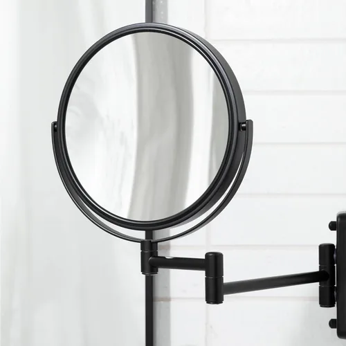 Vista 6 de JERDON Espejo de aumento montado en la pared - Espejo de maquillaje de baño con aumento 5X - 8 pulgadas de diámetro - Negro - Modelo JP7506BK