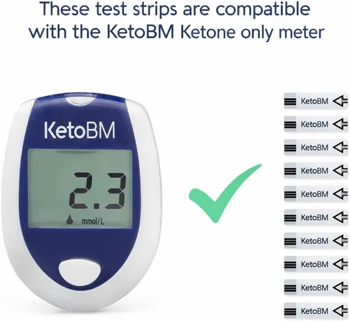 Vista 4 de KetoBM Tiras de cetonas para pruebas de salud en el hogar - Paquete de 40