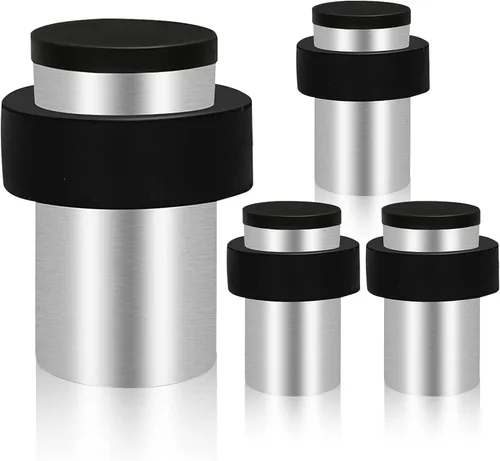 Vista 13 de KOLAKO Tope de puerta, tope de puerta de piso, negro para parte inferior de la puerta, 2 pulgadas (1.969 in), resistente, cilíndrico comercial