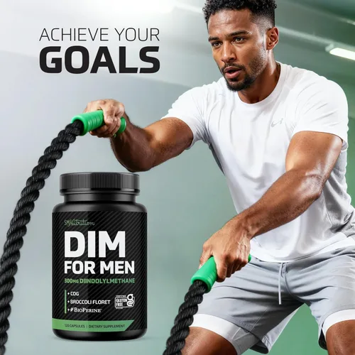Vista 8 de Suplemento DIM para hombres de 300 mg Bloqueador de estrógeno e inhibidor de la aromatasa Refuerzo de equilibrio hormonal extra fuerte