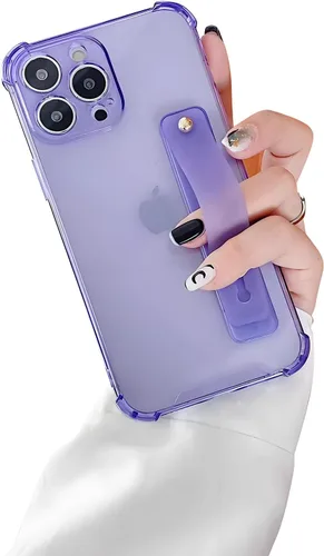 Vista 12 de Funda con correa para iPhone 11 Pro Max de 6.5 pulgadas con soporte de pulsera, funda protectora de TPU suave transparente a prueba de golpes