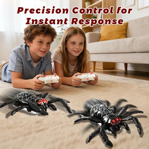 Vista 6 de Araña de control remoto para escalada en la pared, robot araña recargable a control remoto con alta velocidad y rotación de 360°, divertidos