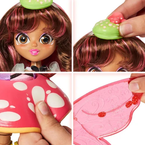 Vista 4 de Sunny Days Entertainment Fidgie Friends Fairie Garden, muñeca de moda con alas de mariposa con características para ansiedad