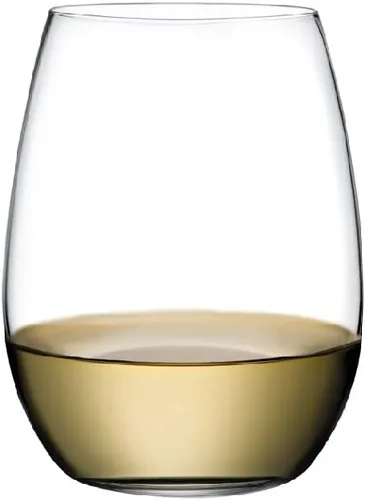 Vista 2 de NUDE Pure - Juego de 4 copas sin tallo para vino blanco de 13.25 onzas, borde liso, vaso de vino de vidrio transparente, ideal para cócteles