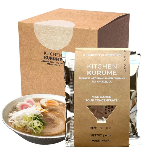 Vista 11 de Kitchen Kurume® Tonkotsu - Concentrado de caldo de ramen (paquete de 6) y concentrado de base de sopa Miso Ramen (paquete de 4) surtido, fabricado