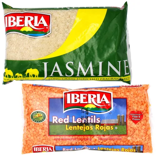 Vista 6 de Iberia Arroz de jazmín 5 lb. + Paquete de frijoles rojos pequeños Iberia de 4 libras