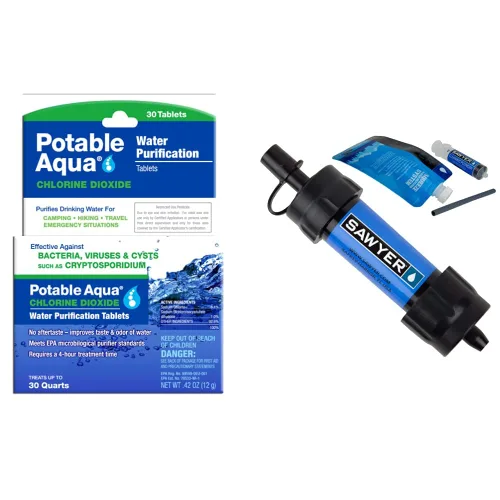 Vista 13 de Tabletas portátiles purificadoras de agua de dióxido de cloro, para obtener agua bebible para camping y emergencias