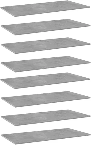 Tableros para estanterías 8 piezas, tablones de repuesto para estanterías, estante de madera, estante de melamina, madera sin terminar, para gris