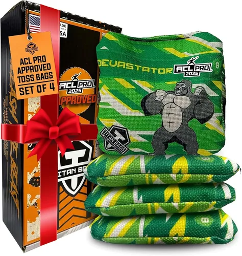 Titan Bags Devastator - Bolsas de Cornhole de 6 x 6 pulgadas, aprobadas por ACL PRO, bolsas de Cornhole para torneos, versátiles y duraderas, bolsas