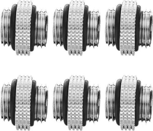 Vista 7 de dracaena.io Paquete de 12 unidades de rosca G1/4 pulgadas, mini extensor macho a macho con junta tórica de apriete, accesorio de compresión