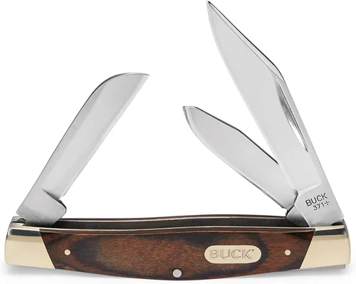 Buck Knives 371 Stockman Three - Cuchillo de bolsillo plegable de 3 hojas