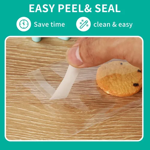 Vista 3 de iMailer - 200 unidades - Bolsas pequeñas transparentes de celofán de 3 x 5 pulgadas - Bolsas de plástico autoadhesivas para panadería, galletas