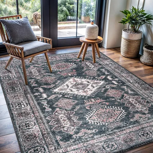 Vista 81 de CAMILSON Alfombras modernas de lujo con diamantes abstractos de 5 x 7 pies, suave, resistente a las manchas, fácil limpieza, no desprende pelo