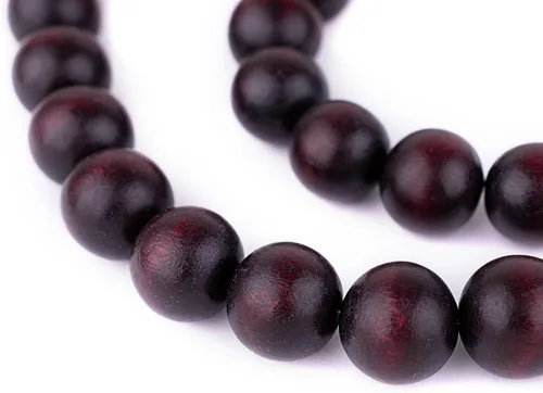 Vista 240 de TheBeadChest: cuentas de madera redondas naturales de 0.315 pulgadas, cuentas de madera sueltas espaciadoras para fabricar joyas, 4 tamaños