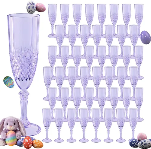 Vista 34 de Copas de champán de plástico, 12 copas de vino de plástico ámbar, inastillables, reutilizables, para bodas, despedidas de soltero, brindis y eventos