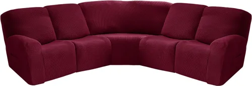 Vista 27 de MIFXIN Funda para sofá esquinero, 1 pieza de terciopelo elástico para sofá, funda para asiento esquinero seccional, pieza de esquina adicional