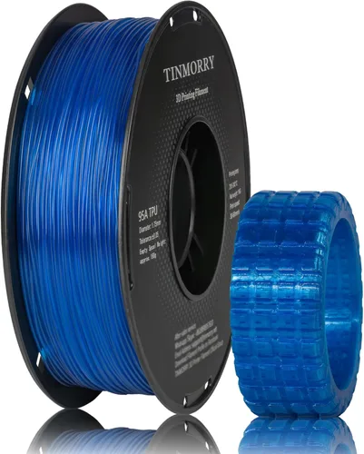 Vista 12 de TINMORRY - Filamento de poliuretano termoplástico (TPU) de 1.75 mm para impresora 3D, 1 bobina de 2.2 libras/1 kg, verde esmeralda transparente